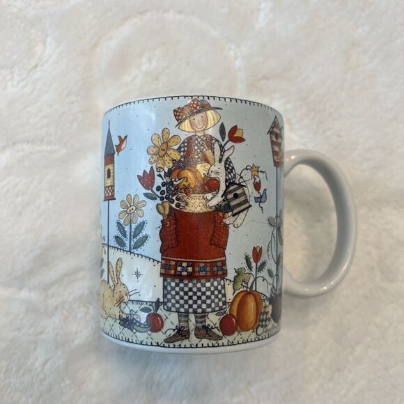 1998 Lang and Wise Collector Mugs Coffee Cup "Days of Plenty" 14 0z - Picture 2 of 4
